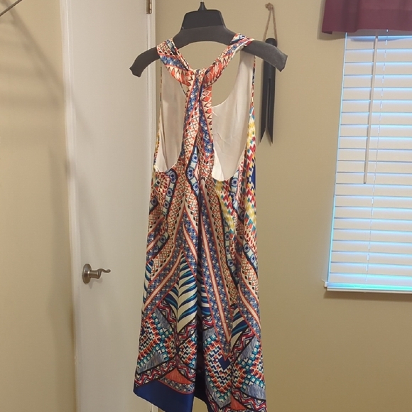 Multicolor Geometric Pattern Dress - Picture 3 of 4